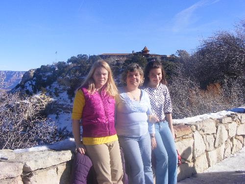Me with my daughters - photo from the grand canyon