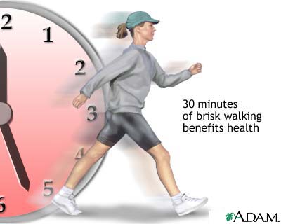 walking - we require brisk walk