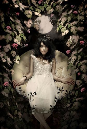 a sad beauty - a sad beauty among the flowers