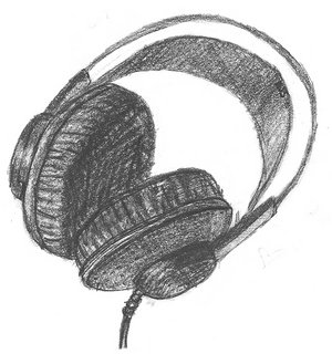 Headphones Drawing - A drawing of some headphones that I found online!