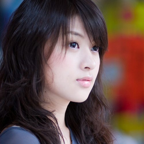 model - Girl with transparent eye and beautiful lip Beautiful Model