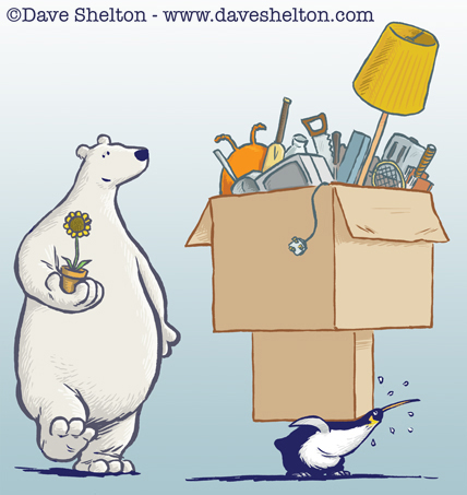 Moving Out - Just a picture cartoon moving out.. and the lazy bear isn&#039;t doing much but watching haha. 