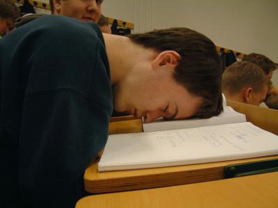 sleeping student - are u like this ,sleeping student.