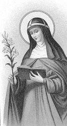 st. catherine of sweden - Picture of St. Catherine who was canonized in 1484 by Pope Pius II.
