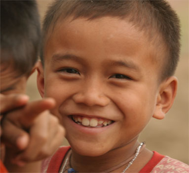 a kid - a kid smiling