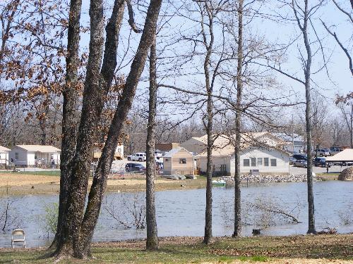 John 3:16 ministries - Here is a shot of the main camp from across the lake where James' dorm is.