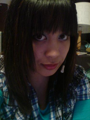 most recent pic - The most recent pic of me that I got hehe. Taken about a month ago with a fringe that I cut my self!! :o