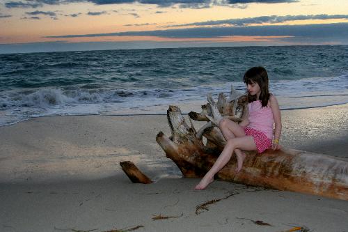 Hollie on the beach - on the dawn of a republica Dominicana day.