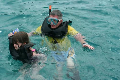 Me and Hollie - in the deep blue sea!