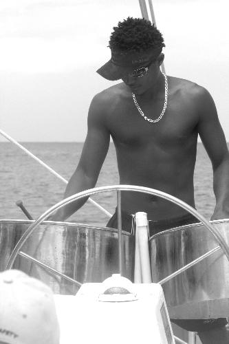 musical entertainment - on the catamaran with the steel drums
