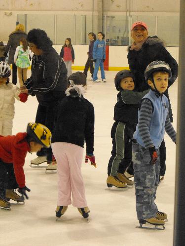 Kids and Ice Skating - This is my sister's skating group. I cannot believe how young some of them are. But they are all into their skating.
