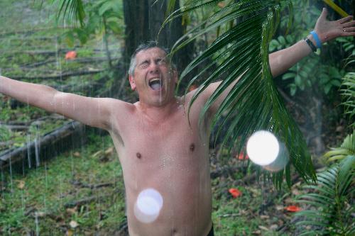 I have a 'Platoon' moment - during a tropical downpour.