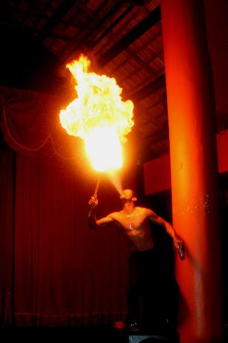 the evening entertainment was getting slightly hot - the reps put on a good show!