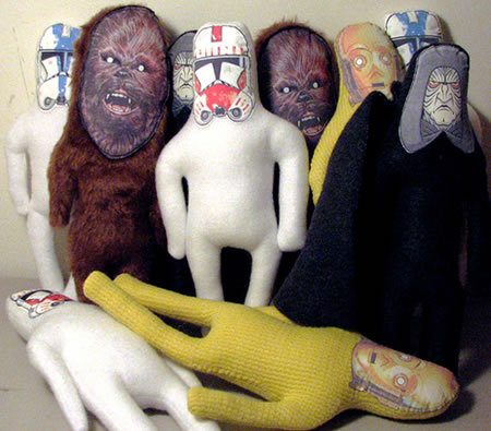 some home made Star Wars toys - some DIY Star Wars plushies