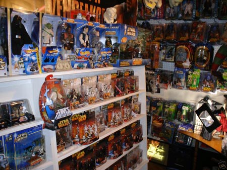 a large star wars toy collection - lots and lots and lots of star wars toys