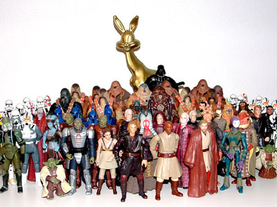 a large lot of star wars figures - a big collection of star wars toys