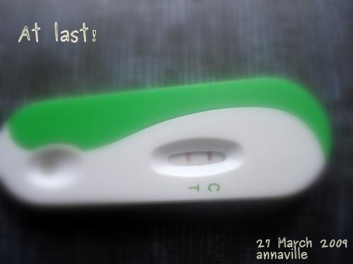 Positive Result - Taken today, 27 March 2009. I have been nine days delayed. My breasts started to become sensitive in the last few days. I have been frequenting the ladies room. So I started wondering if I could really be preggy. I did the test first thing in the morning and it came out positive. This is a very nice present since I will be celebrating my birthday in a few days time.