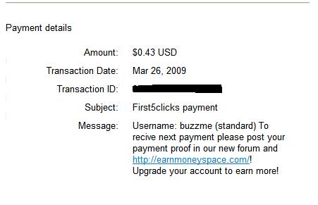 first5clicks first payment proof - first5clicks payment proof