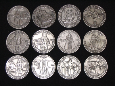 some Star Wars collector coins - Star Wars collectable coins