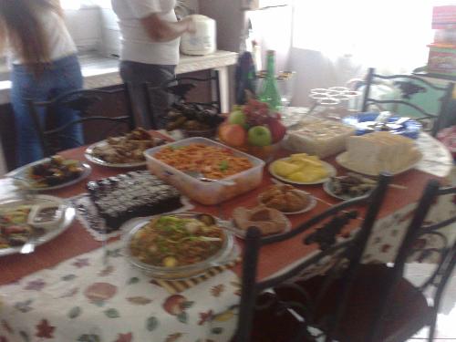 eating food - food on the table