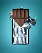 chocolate - Close-up of whole chocolate bar