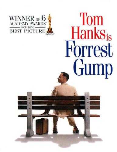Front pic of the films dvd. - Tom Hank's pic is given in the front case cover of the film called Forrest Gump which won 6 academy awards including the best picture.The film was released in 1994.