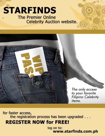 The Premier Online Celebrity Auction Website - visit www.starfinds.com.ph