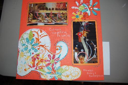scrapbook layout - culinary competition