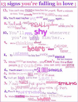 love - 'signs of being in love'