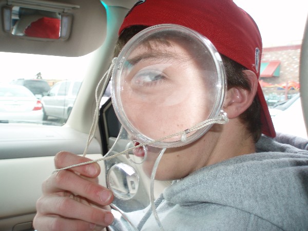 Magnifying glass - I've never seen a magnifying glass so big!