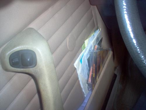 Accidental photo - Car interior; detail on driver door.