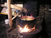 Cheese Production - Old Swiss Cheese Production.