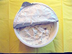 Soy Cream Cheese - Soy Cream Cheese in an opened package.