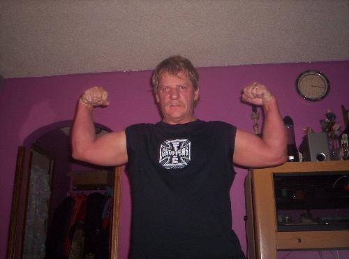 TheGateKeeper -  A Photo of myself pumped up!! When i was a gym monkey!!