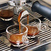 Coffee Brewing - Espresso Brewing in a coffee shop.