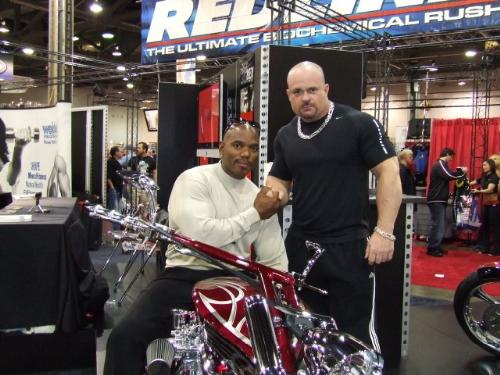 Flex Wheeler - Former bodybuilder Flex Wheeler with my friend Jason at 2006 Arnold Clasic.
