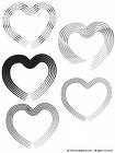 Hearts with silver linings - Hearts with cute silver linings.