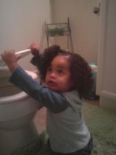 Caught! - What's more cute than catching a toddler doing something they know is wrong?