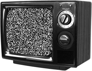tv - A TV showing static ugh that's no fun