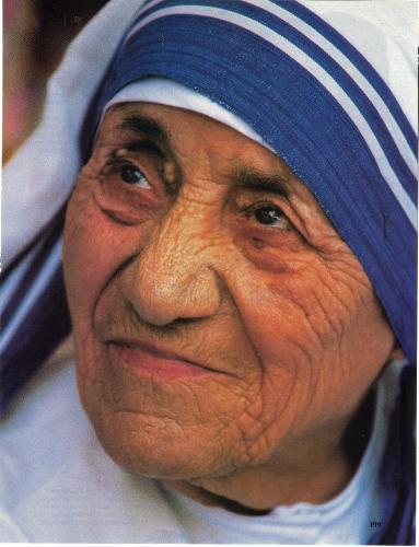 mother teresa - this pic needs no description.. she is the person who helped others all her life.. hats off to her