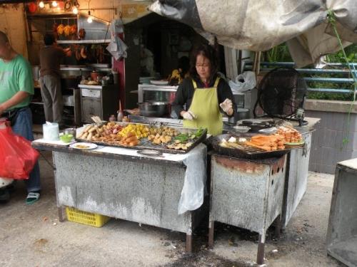 Hawker in Hong Kong - Hawker in Hong Kong, they sell tasteful fired snacks