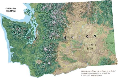 Washington State Map - A lovely map of washington state