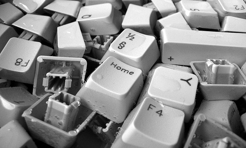 destruction - broken keyboard
