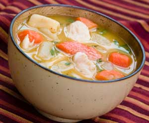 Chicken Soup - A bowl of freshly made chicken noodle soup is just what you need when you're not feeling well.