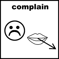 Complaining  - complaining = unsatisfaction