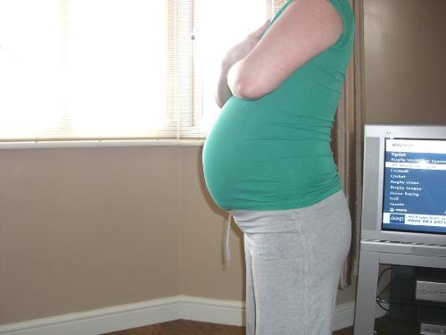 Me pregnant - This is my 'baby bump' that I had with our daughter, Allison. I was 7 months in this picture.