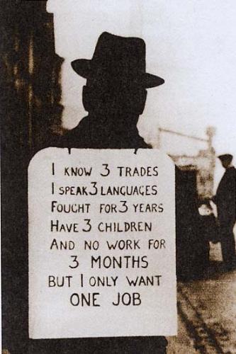 i want a job - in the worldwide economic depression, many people lost their jobs...
this iamge is from internet