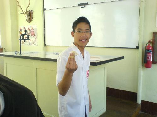 Me - This photo was taken in 2007 during an experiment to analyse the condoms!