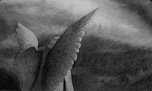 See The Light - Charcoal drawing that started as a doodle and ended up with what you see.
