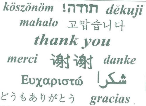 Thank you - Thank you in different languages